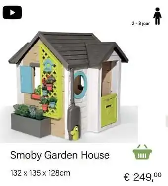Multi bazar Smoby garden house 132x135x128cm aanbieding
