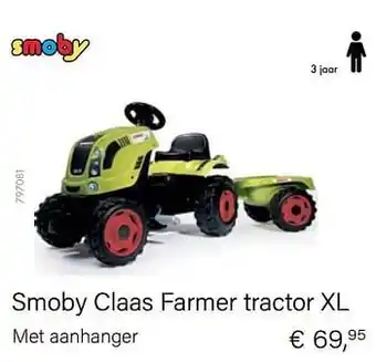 Multi bazar Smoby claas farmer tractor xl aanbieding