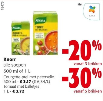 Colruyt Knorr alle soepen 500ml of 1L aanbieding