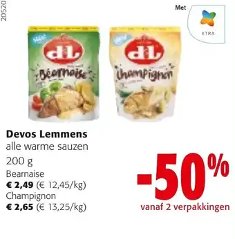 Colruyt Devos Lemmens 200g Bearnaise, Champignon aanbieding