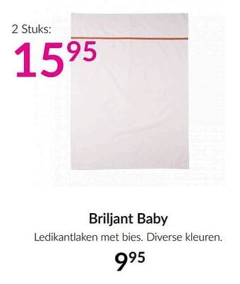 Briljant baby ledikantlaken met bies