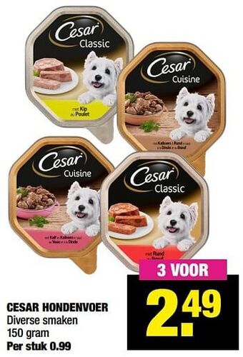 Big Bazar Cesar hondenvoer 150 gram aanbieding