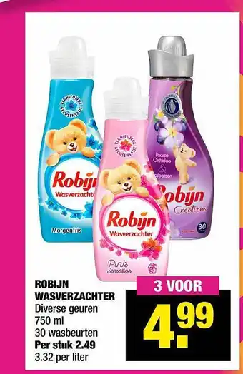 Big Bazar Robijn wasverzachter 750ml aanbieding