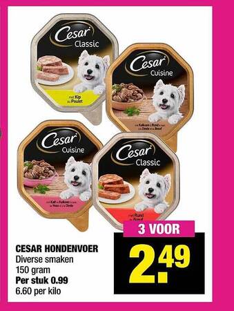 Big Bazar Cesar Hondenvoer aanbieding