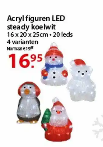 Acryl figuren led steady koelwit