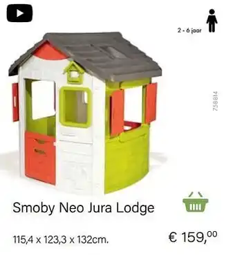 Multi bazar Smoby neo jura lodge 115.4x123.3x132cm aanbieding