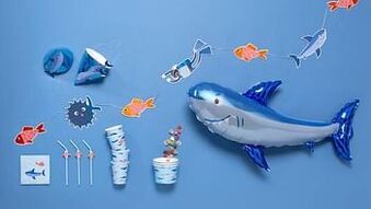 HEMA HEMA Tafelkleed Papier 138x220 Vissen aanbieding