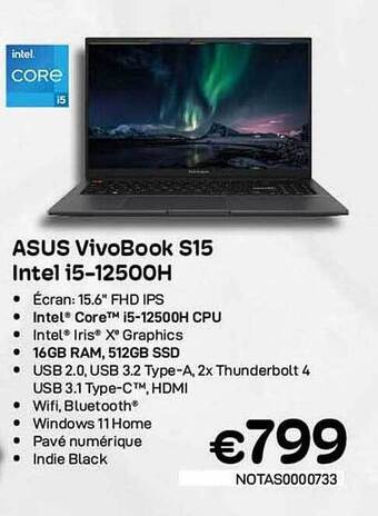 CompuDeals Asus vivobook s15 intel i5 aanbieding
