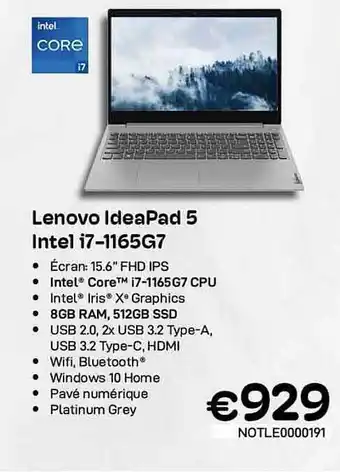 CompuDeals Lenovo ideapad 5 intel i7 aanbieding