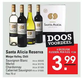 Sligro Santa alicia reserva aanbieding