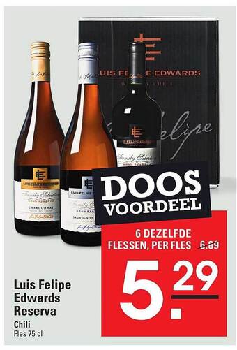 Sligro Luis felipe edwards reserva aanbieding