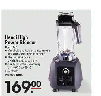 Sligro Hendi high power blender aanbieding