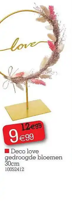 Deco love gedroogde bloemen