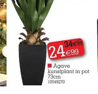 Agave kunstplant in pot