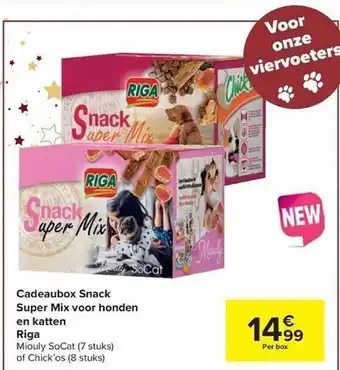 Cadeaubox snack super mix voor honden en katten riga