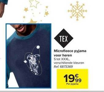 Hyper Carrefour Microfleece pyjama voor heren aanbieding