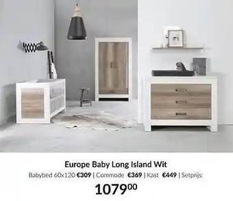 BabyPark Europe baby long island wit aanbieding