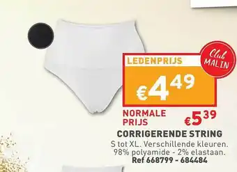 Trafic Corrigerende string aanbieding