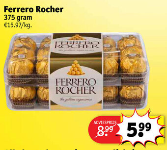 Kruidvat Ferrero Rocher 375 gram aanbieding