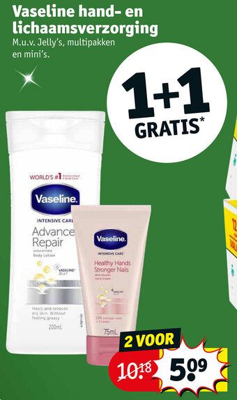 Kruidvat Vaseline hand-en lichaamsverzorging aanbieding