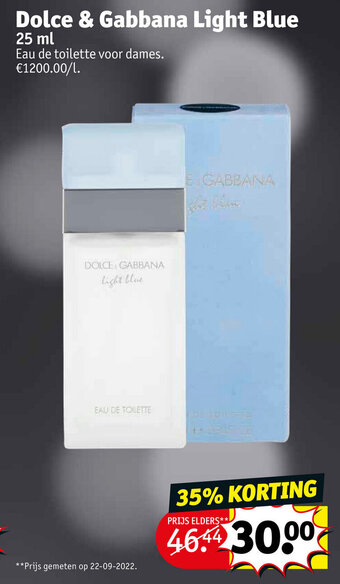 Kruidvat Dolce & Gabbana Light Blue 25ml aanbieding