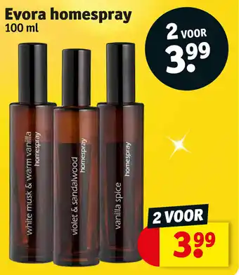 Kruidvat Evora homespray 100ml aanbieding