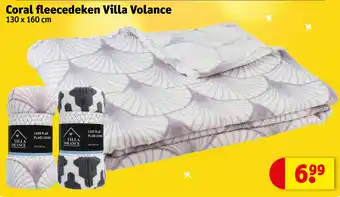 Kruidvat Coral fleecedeken Villa Volance 130x160cm aanbieding