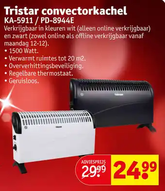 Kruidvat Tristar convectorkachel KA-5911/PD-8944E aanbieding