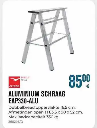 Meno Aluminium schraag aanbieding