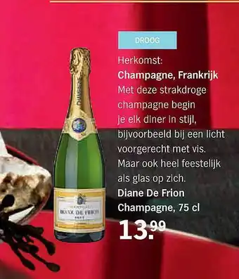 Albert Heijn Diane de frion champagne aanbieding
