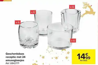Carrefour Market Geschenkdoos receptie met 24 amuseglaasjes aanbieding