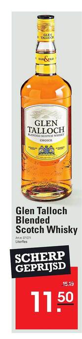 Glen talloch blended scotch whisky