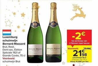 Carrefour Market Schuimwijn bernardmassard aanbieding