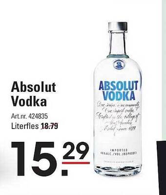 Absolut vodka