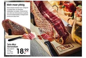 Sligro Tello mini serranoham aanbieding