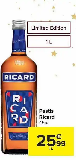 Carrefour Market Pastis ricard aanbieding
