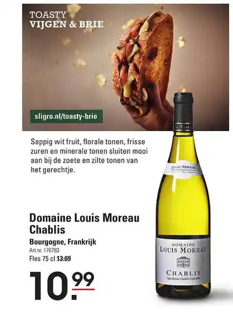 Sligro Domaine louis moreau chablis bourgogne aanbieding