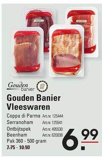 Sligro Gouden banier vleeswaren aanbieding