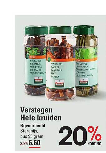 Sligro Verstegen hele kruiden aanbieding