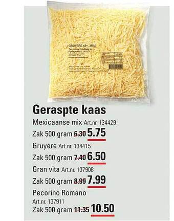 Sligro Geraspte kaas aanbieding