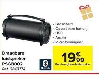Hyper Carrefour Draagbare luidspreker aanbieding