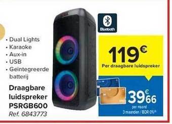 Hyper Carrefour Draagbare luidspreker aanbieding