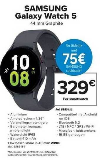 Hyper Carrefour Samsung galaxy watch 5 aanbieding