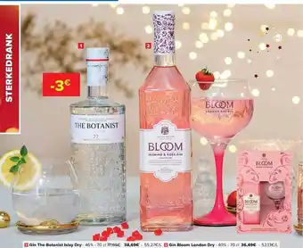 Gin the botanist islay dry, gin bloom london dry