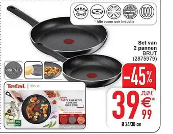 Cora Set van 2 pannen tefal aanbieding