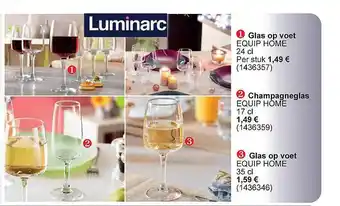 Cora Glas op voet, champagneglas aanbieding