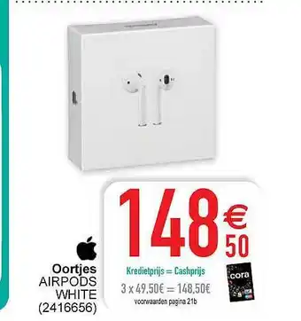 Cora Oortjes airpods white aanbieding