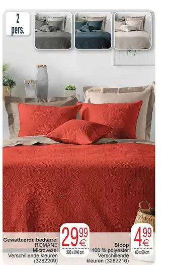 Gewatteerde bedsprei, sloop
