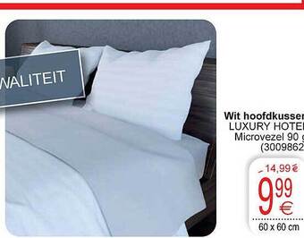 Cora Wit hoofdkussen luxury hotel aanbieding