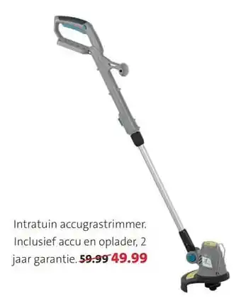 Intratuin accugrastrimmer. inclusief accu en oplader, 2 jaar garantie